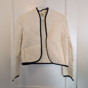 Vintage Byer California ivory quilted jacket